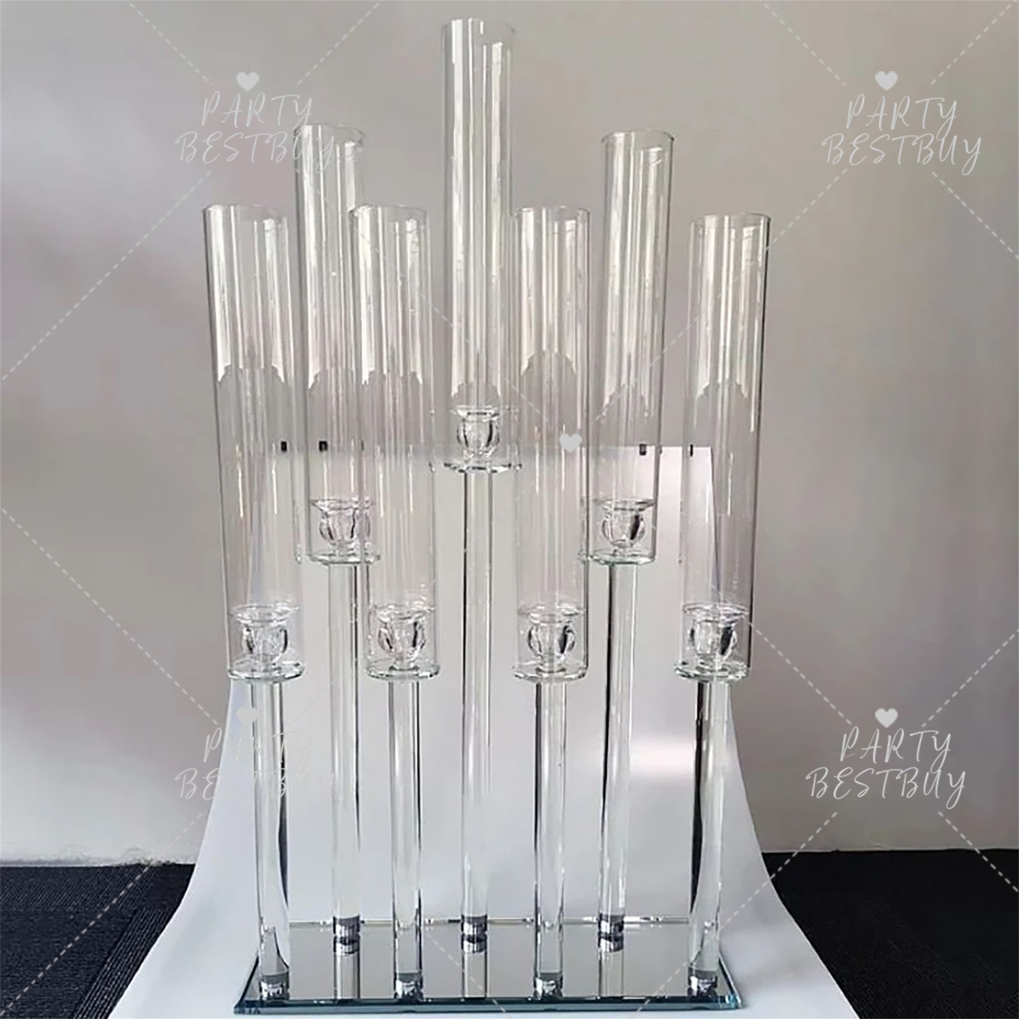 Clear Cyrstal Glass Candelabra _xy07m07_04
