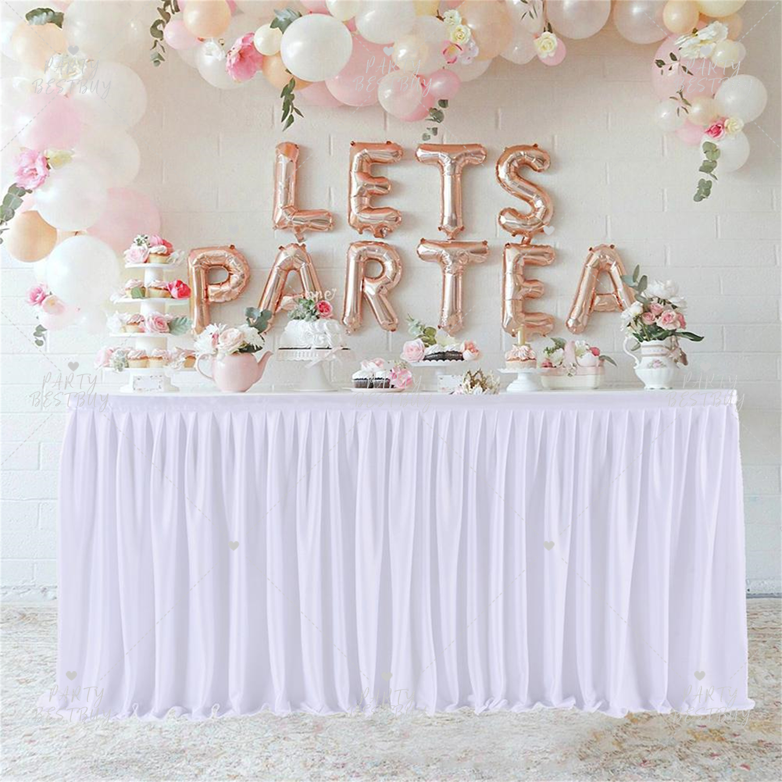 White Silk Satin tablecloth (4)