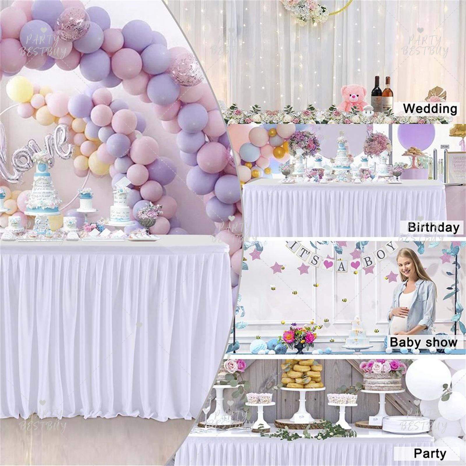 White Silk Satin tablecloth (5)